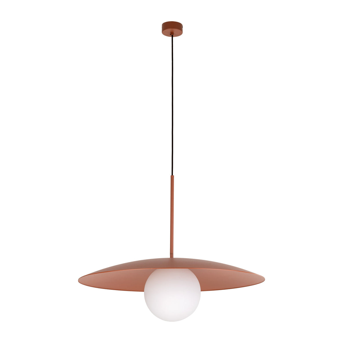 SLATE Mid-Century Modern Wide Dome Pendant Light for Kitchen Island & Dining Table