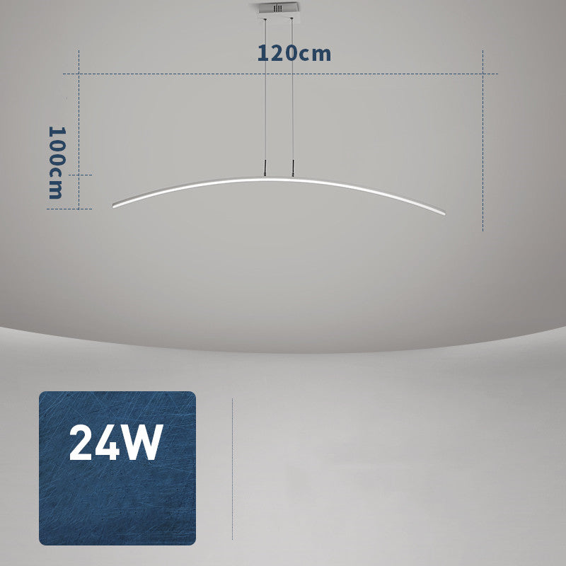 Minimalist Linear LED Pendant Light – Modern Chandelier for Dining Room