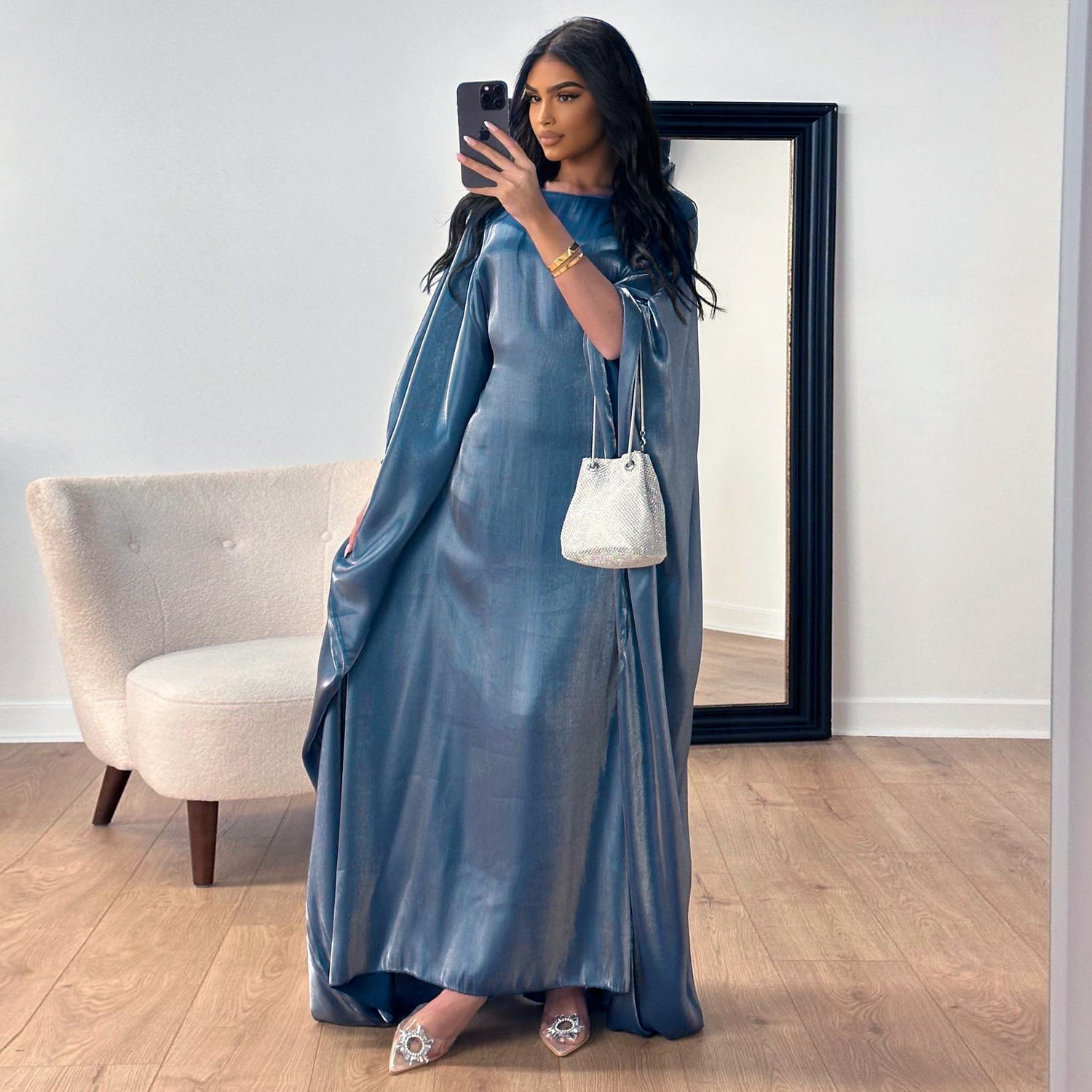 Women's Glitter Party Dress Robe – Elegant Long Evening Dress LR770